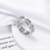 Fashionable ring stainless steel, zirconium, European style, wholesale