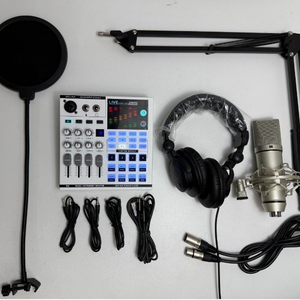 Sn800+U87 Microphone Recording Set Live Streaming Karaoke Sound Card Set