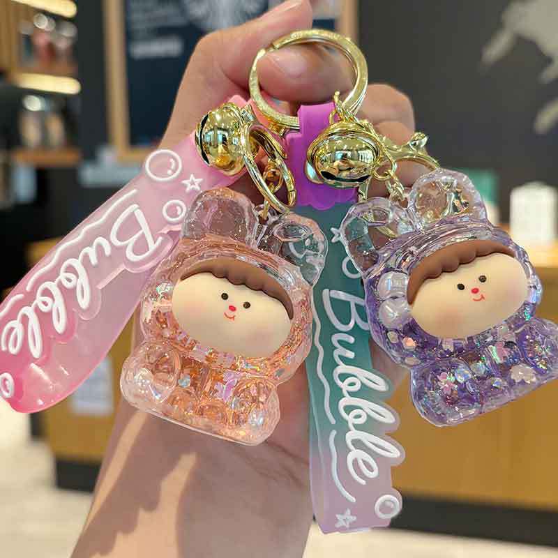 Internet Celebrant Oil-in Acrylic Lilith Quicksand Key Chain Cute Flash Doll Pendant Gift Quicksand Key Chain