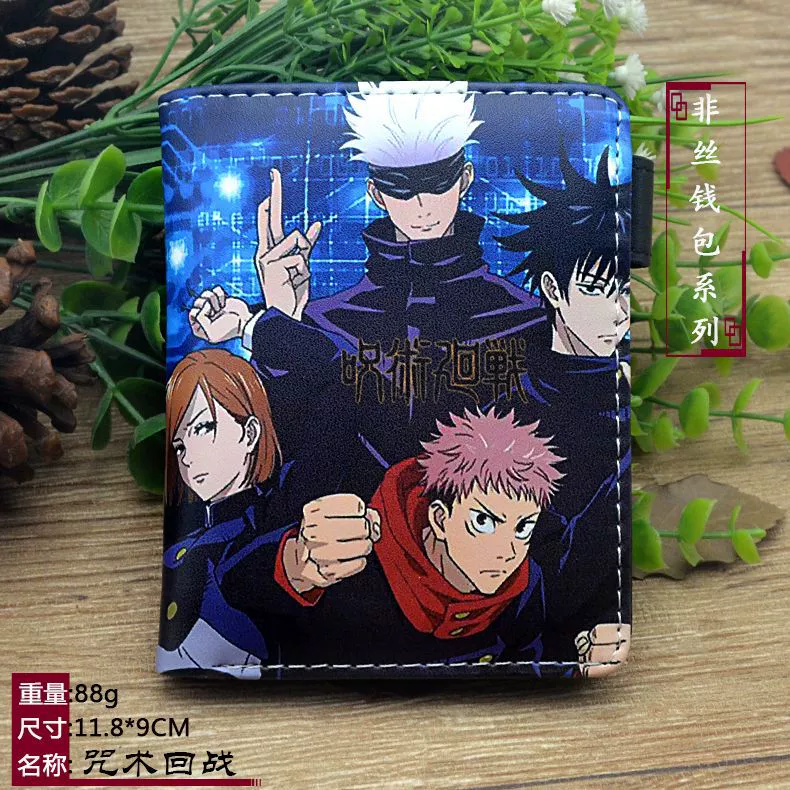 Jujutsu Kaisen, мультяшный бумажник, держатель карт на молнии, оптовая продажа