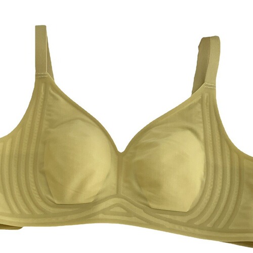 5532 Jelly Straps Soft Support Ice Silk Thin Women's Breathable Bunny Ear Cups Seamless Big Breast Slimming Bra