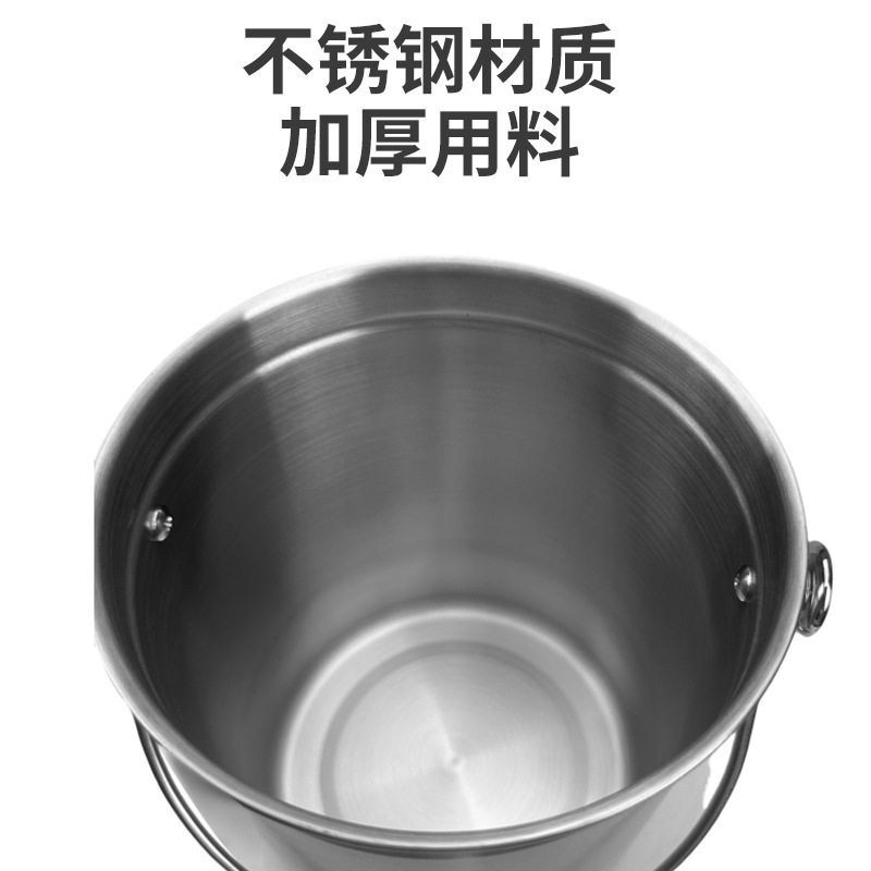 台所5L直紋ステンレス回収桶家庭用収納台所の残り桶の肥育桶蓋付きホテルの果皮ごみ|undefined