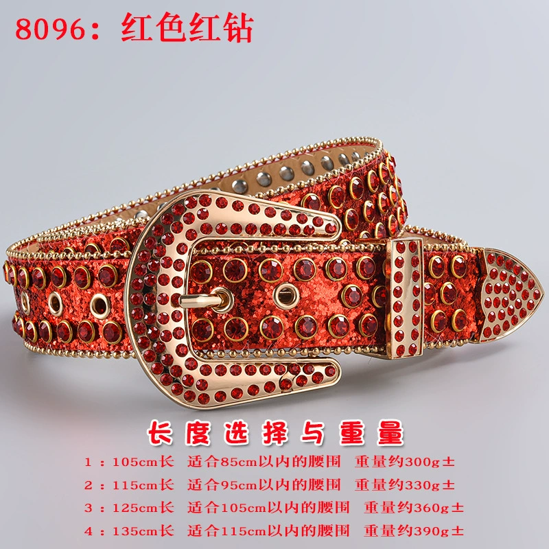 Пояс 3 шт, пояс из акрилового страза в форме diamonds, панк стиль, длины 105–135 см