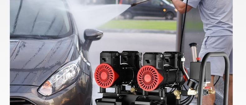Air compressor, small 220v portable industrial-grade woodworking silent high-pressure air pump