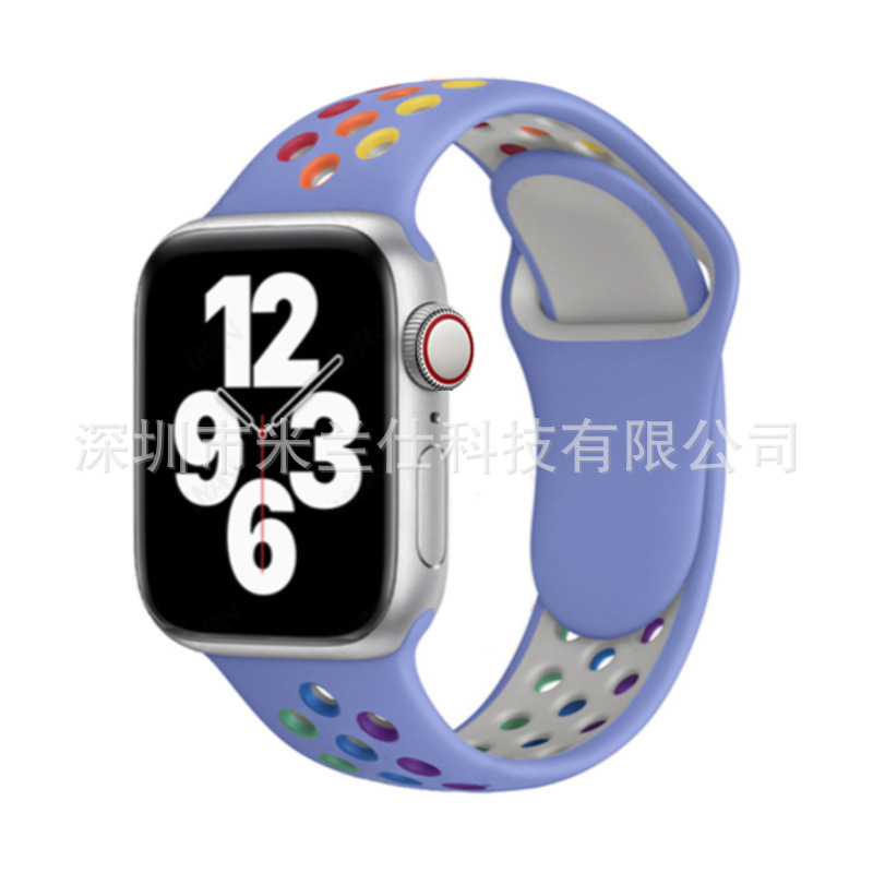 Correa deportiva de silicona Nike bicolor S11 compatible con Apple iWatch 678910SE, fabricante