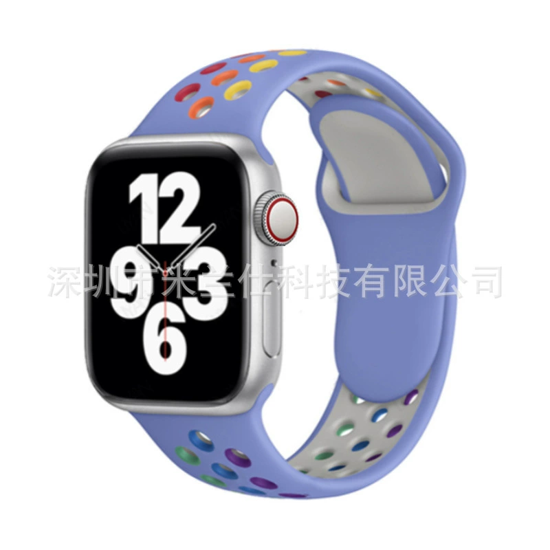 Двухцветный силиконовый браслет Nike S9 подходит для Apple iWatch6789se спортивный Ultra2