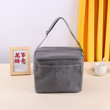 简约新款阳离子牛津布保温包定制 外出便当包手提饭盒保温袋定做