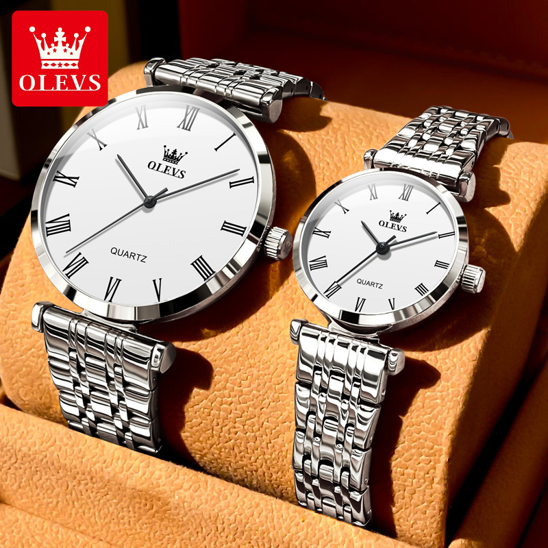 一件代发欧利时品牌手表女简约罗马情人节礼物石英表情侣手表男女