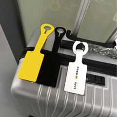 工場直販シリコン荷物タグ、チェックタグ、搭乗券、バッグ紛失防止バックル、スーツケースタグ、マルチカラーオプション