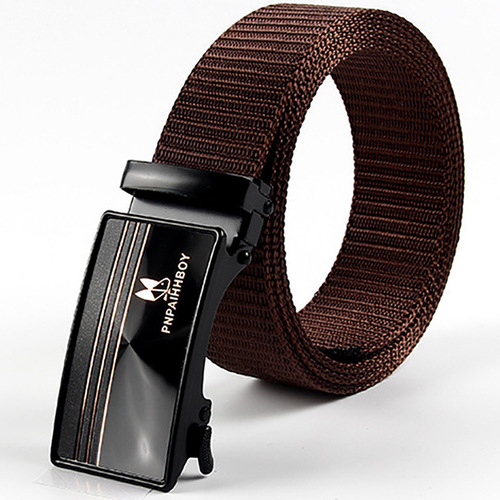 Men's thickened nylon belt  new canvas tactical belt automatic buckle outdoor sports and leisure versatile pants belt