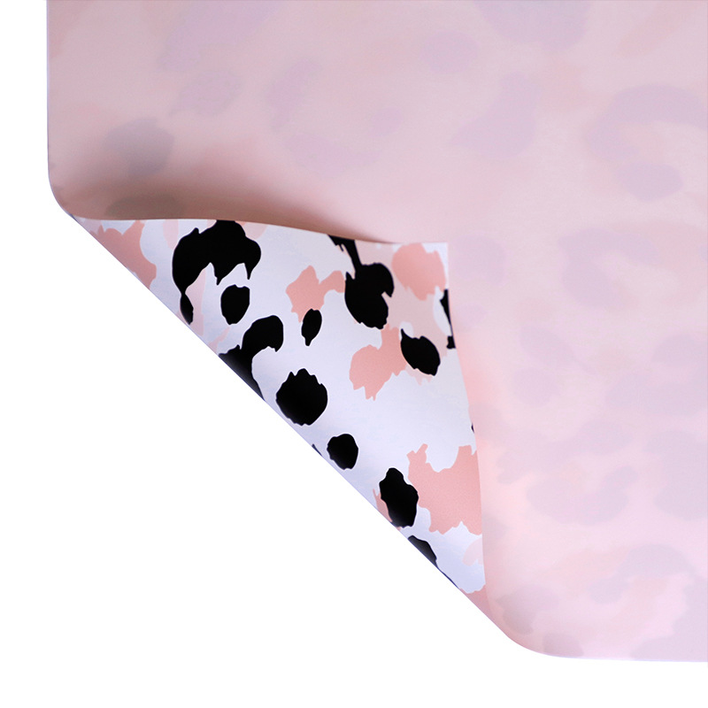 Huaxi plumage leopardo rico impermeable estilo coreano flor florista ramo florista rosa material de papel de envoltura