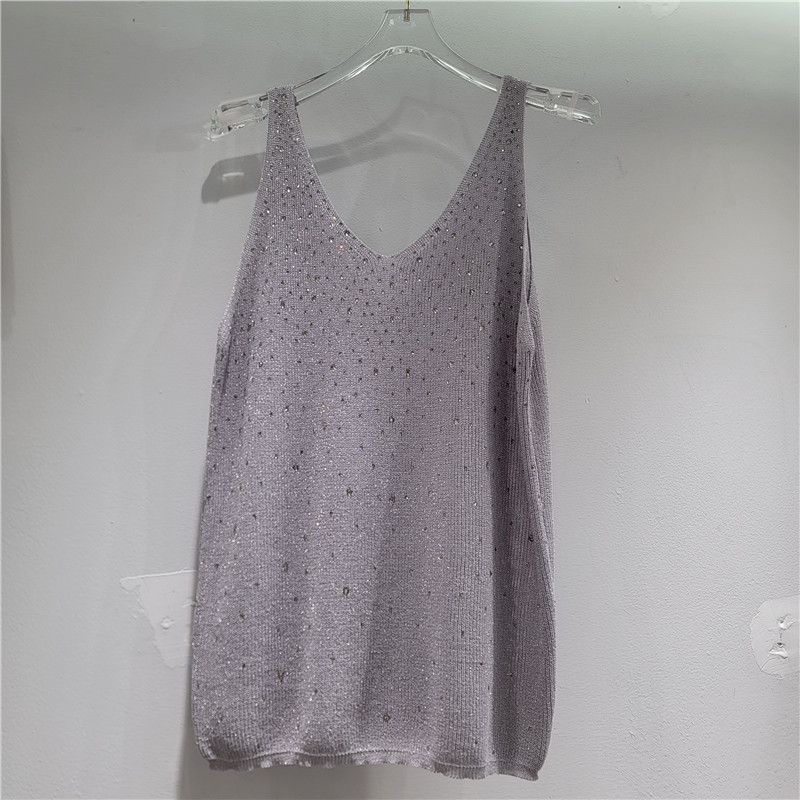 Corea de la industria pesada chaleco de esquinilla chaleco de verano chicas calientes con un sentido de diseño nicho suelto vestido sin mangas
