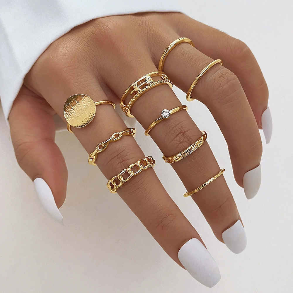 (Cross-border trading), multi-joint ring, set pearl solar-powered, 23 pieces