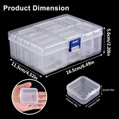 透明なプラスチックの箱のビーズの分注の箱の女子学生のアクセサリは携帯してDIYの手の材料のデスクトップの収納セットの箱を持ちます。