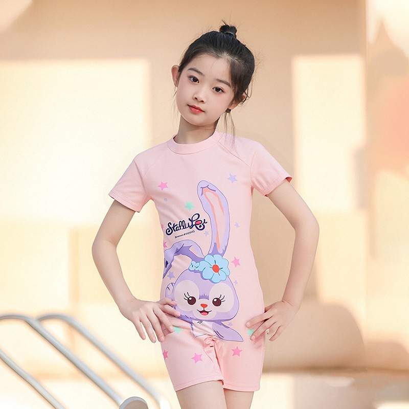 Traje de baño para niños mono de las niñas de secado rápido de dibujos animados estilo occidental traje de baño pequeño mediano y grande niños niñas bebé traje de baño de aguas termales