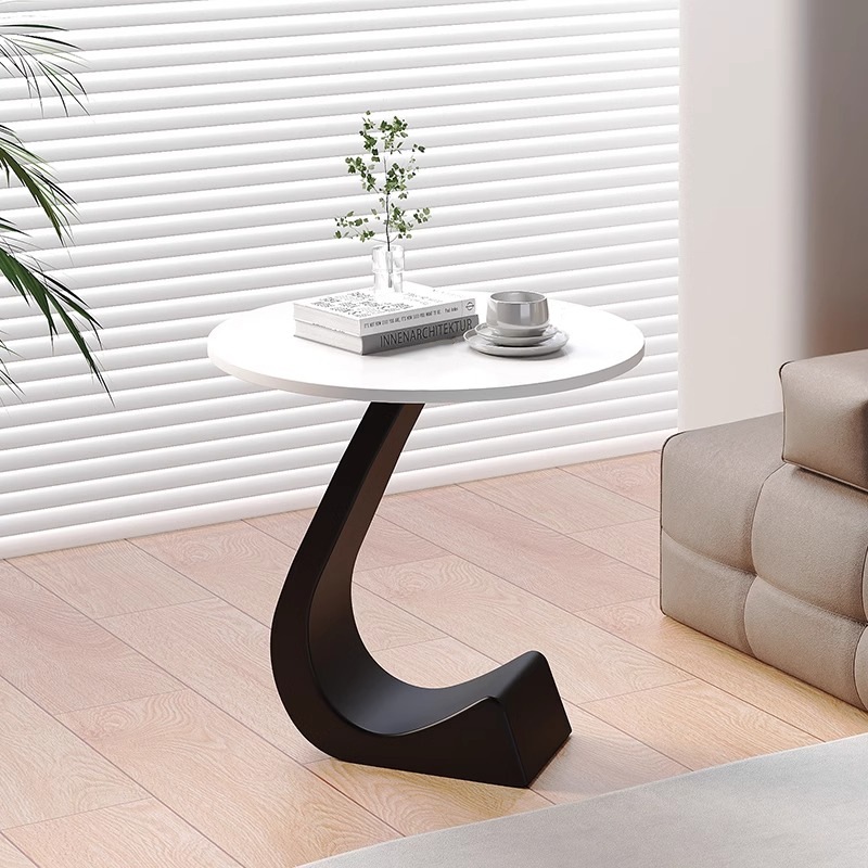Modern Minimalist Home Living Room Sofa Side Table Slate Small Coffee Table Bedroom Bedside Home Round Table Creative Side Table