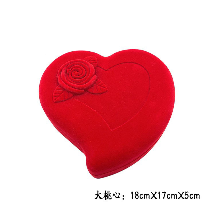 Caja de corazón de alta calidad, caja de paquete de tres piezas, caja de paquete de joyería y regalo