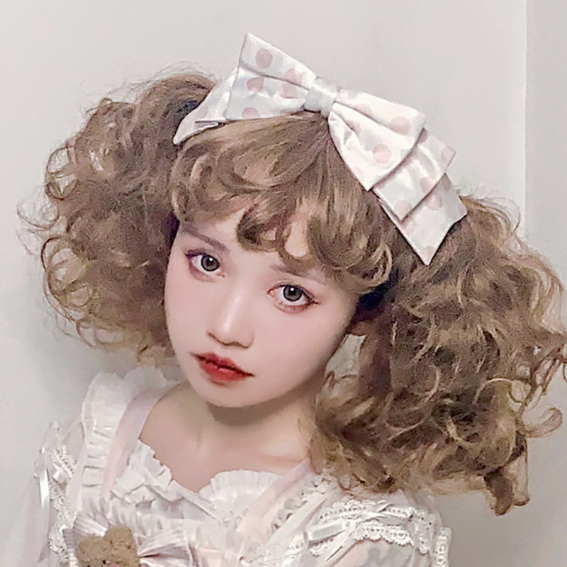 Tocado Lolita KC original diadema Japonesa Linda Princesa arco de doble capa de encaje Lolita tocado banda de pelo