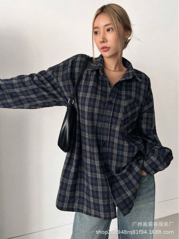 欧米のクロスボーダーの婦人服のシャツの新型はだらだらしています。|undefined