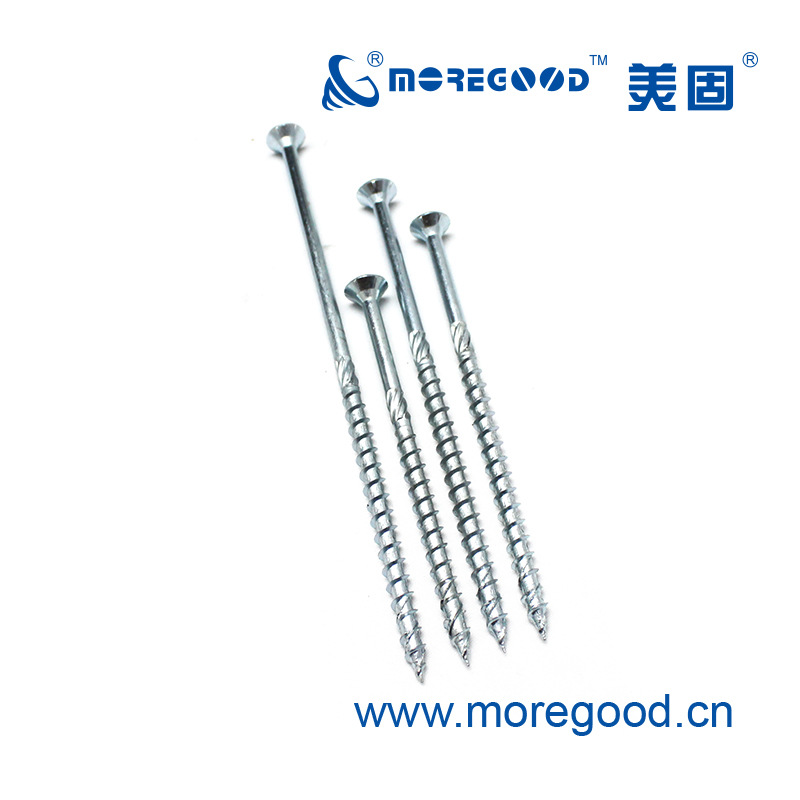 TCC双沉头带滚花快攻木结构螺钉硬木防开裂加粗长半螺纹自攻螺丝