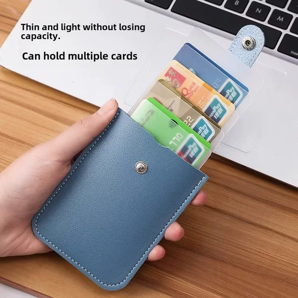 Pull-out multi-card holder card holder large capacity ID card bank card holder anti-degaussing small ultra-thin card holder
