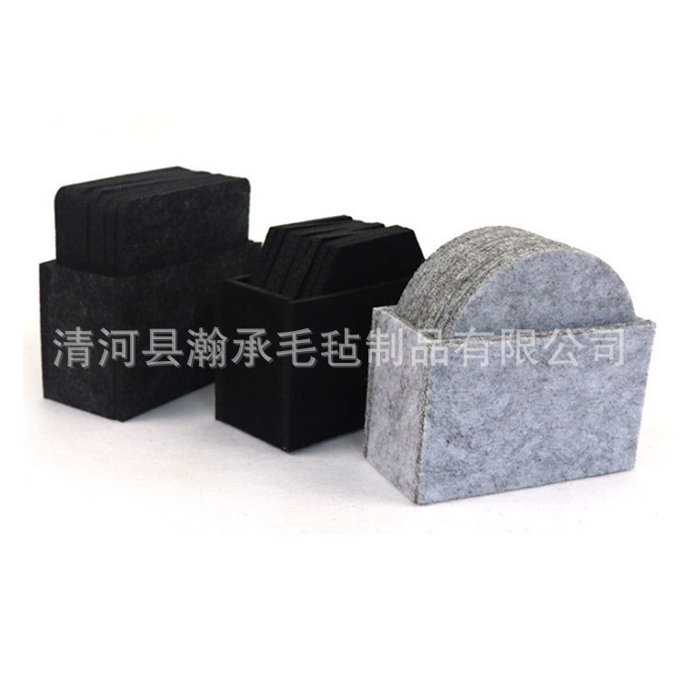 新品亚马逊毛毡杯垫餐垫吸水盒套装杯垫加厚无纺布隔热垫