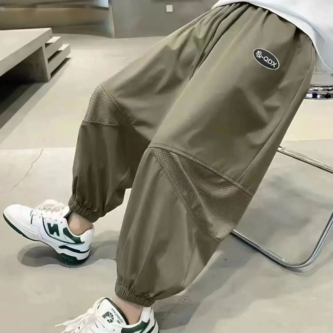 Children's Anti-mosquito Pants Summer New Arrival Leg Pants Men's and Women's Pants Mesh Breathable Stitching Fashion Trendy Trousers Casual Pants