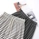 Summer Ice Silk Striped Wide Leg Pants Women's Slim Look Straight High Waist Black and White Striped Casual Pants Women's Drape Pants