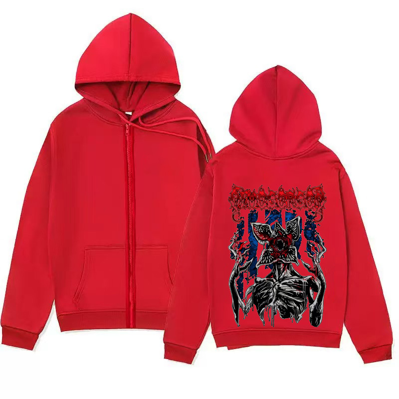 Gap Style Round Neck Zip-Up Fleece Sweatshirt, Unisex Loose Pullover, Heavy-Duty Warm Casual Top for Autumn and Winter