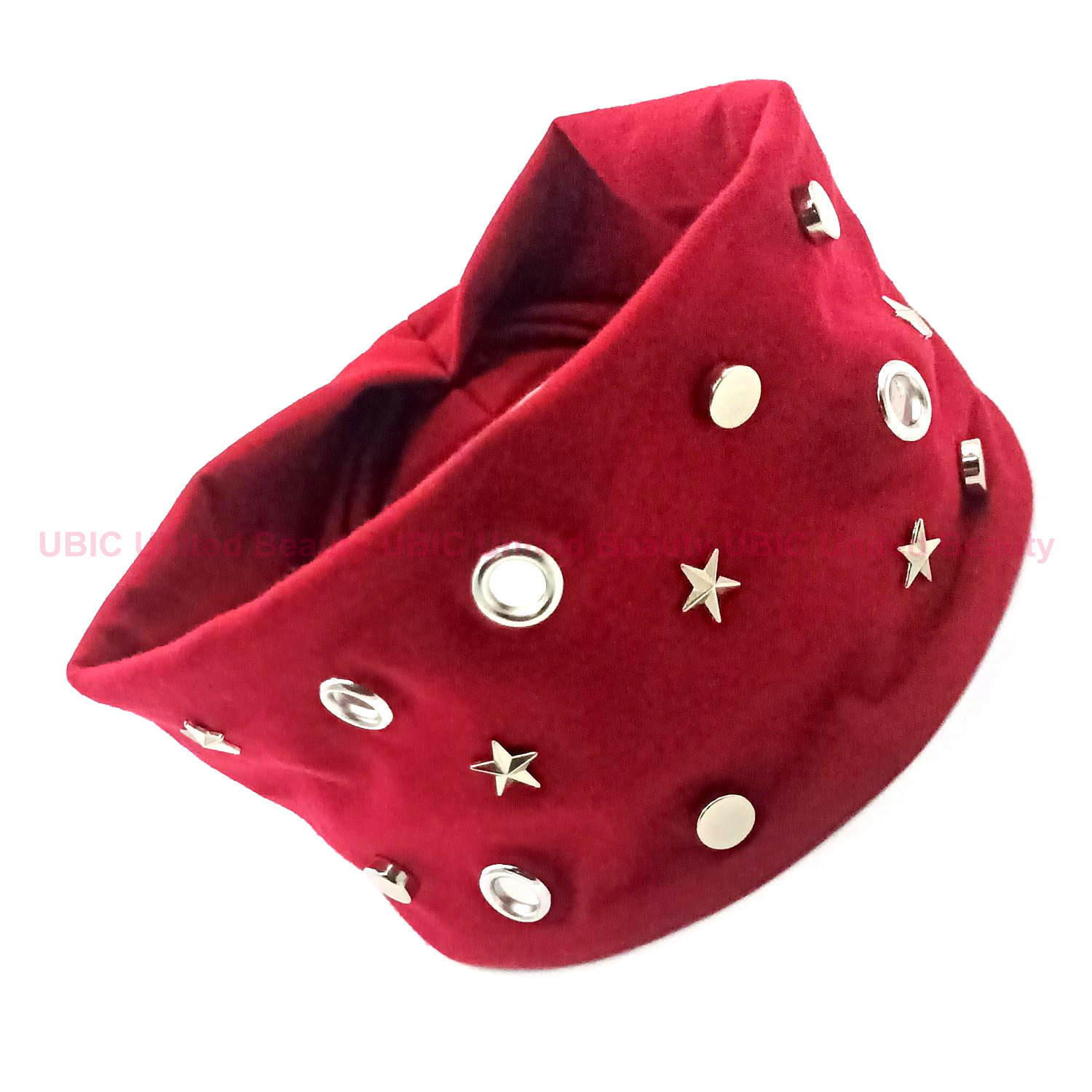 HW250604-45x8cm朋克风圆气眼五角星平面钉混搭弹