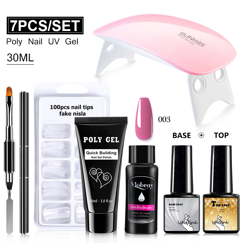 Traje de pegamento de extensión de cristal de uñas transfronteriza traje de herramientas de uñas traje de lámpara de uñas conjunto completo en stock