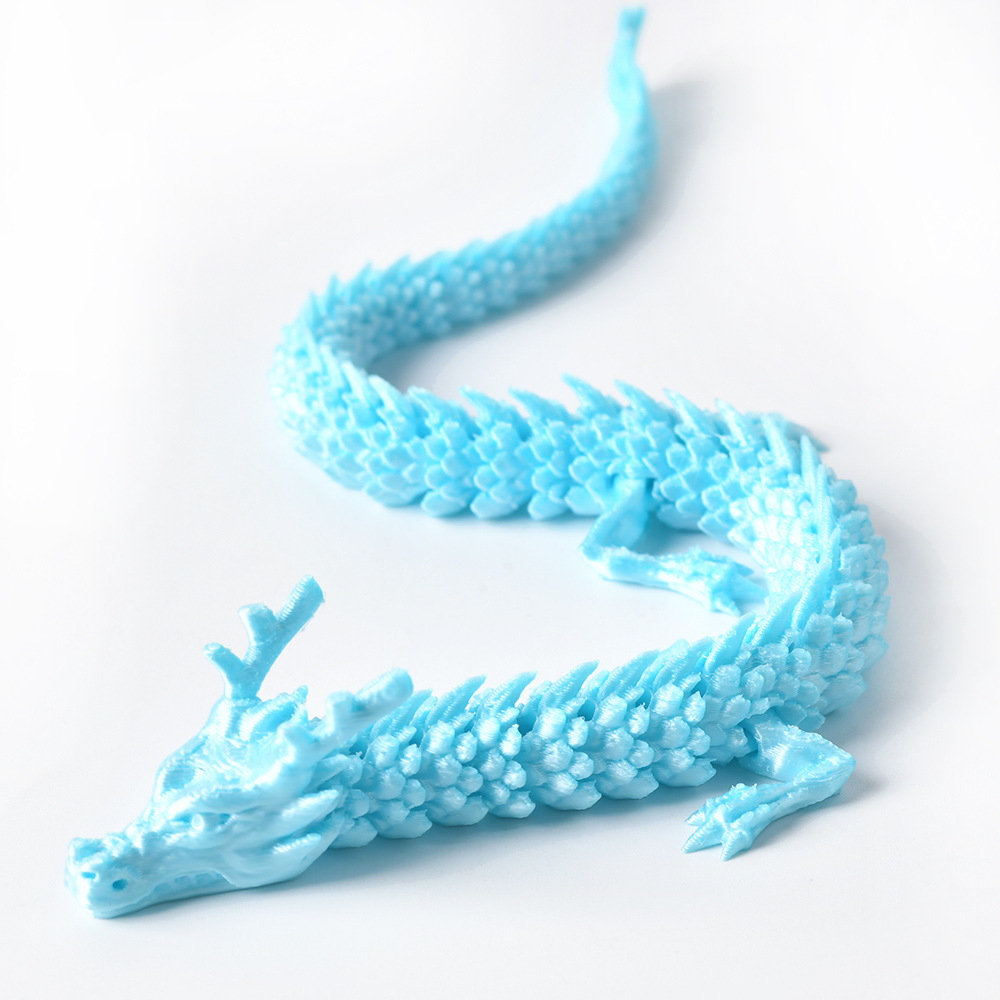 Adorno de Dragón Chino en Impresión 3D de PLA Articulado para Decoración y Regalo