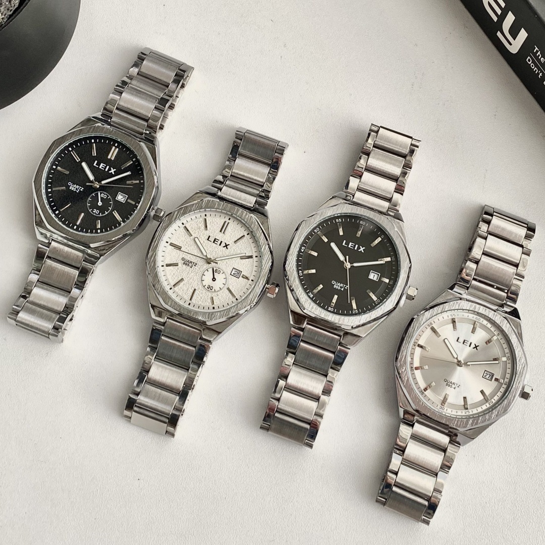 New Fashionable and High-End Business Men's Watch Calendar Small Second Dial Men's Steel Band Quartz Watch Casual Watch for Men