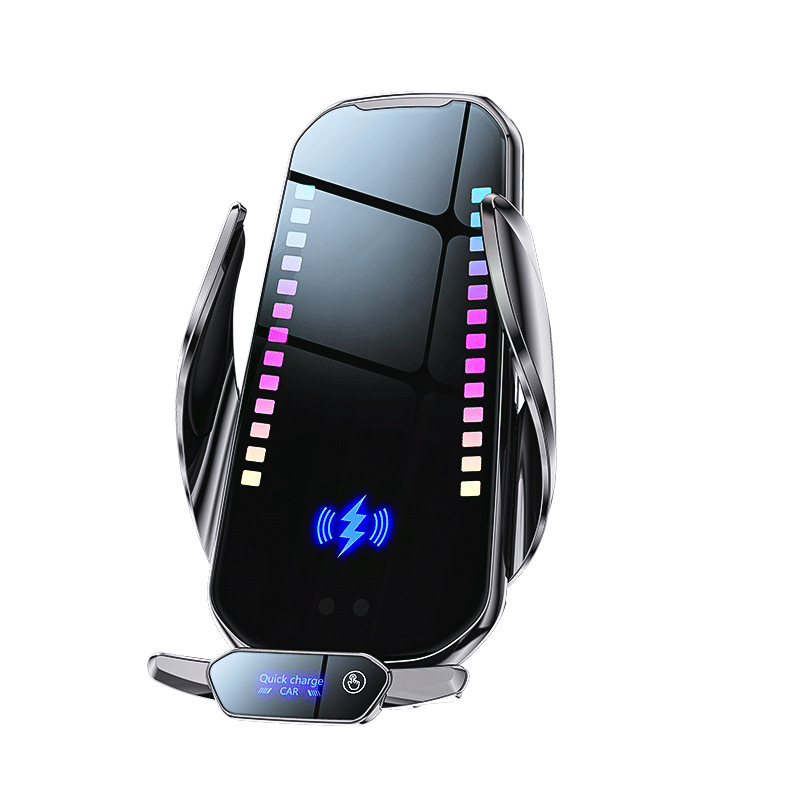Clip mágico coche de carga inalámbrica titular del teléfono móvil colorido ritmo de sonido carga inalámbrica titular del teléfono móvil soporte inteligente del coche