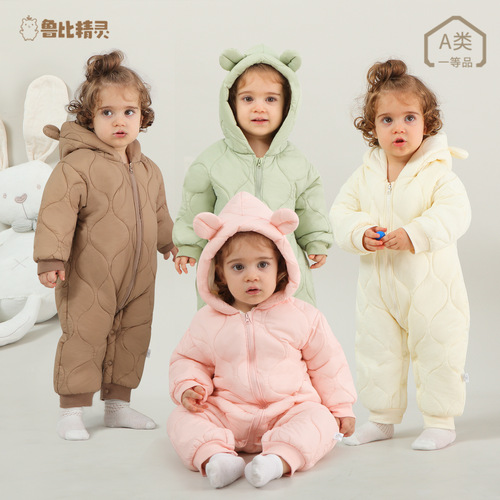 Baby cotton-padded clothes, autumn and winter onesies, baby winter clothes, cotton-padded outdoor clothes, cotton-padded clothes, Amazon cross-border supply
