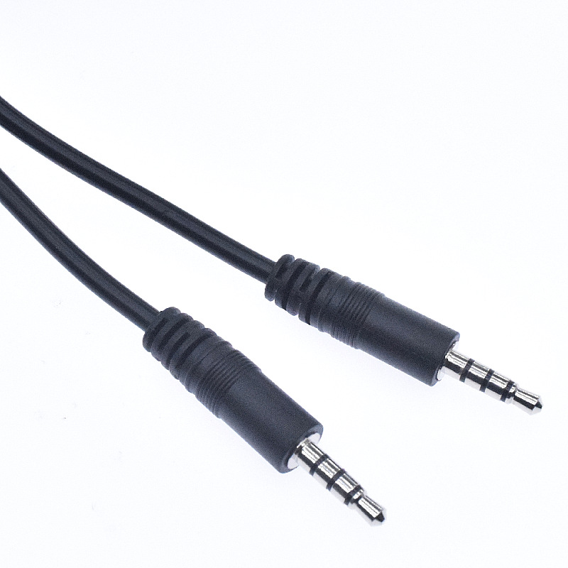 专业生产3.5MM4极公对公立体声音频线AUX对录线