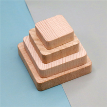 正方形实木手柄/底座 橡皮章DIY材料实木方块 DIY木艺印章