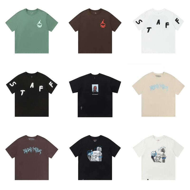 Cross-Border Wholesale Travis Scott Cactus Jack Summer Casual Printed Round Neck Short-Sleeved European and American T-Shirt