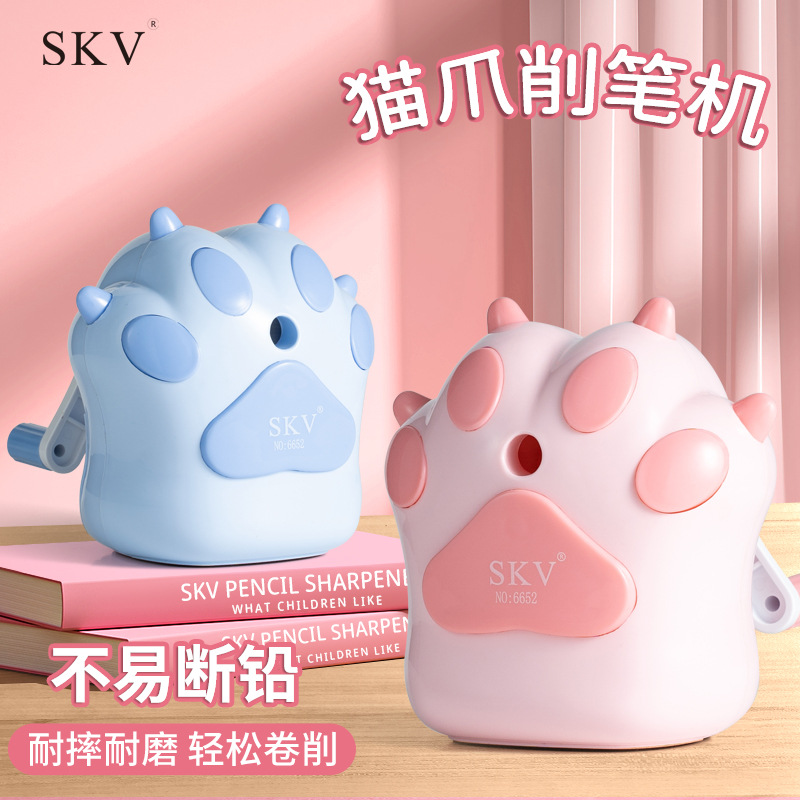 Sacapuntas de garras de gato de contracción automática Sacapuntas de mano Premios para estudiantes Papelería Sacapuntas Regalos navideños al por mayor