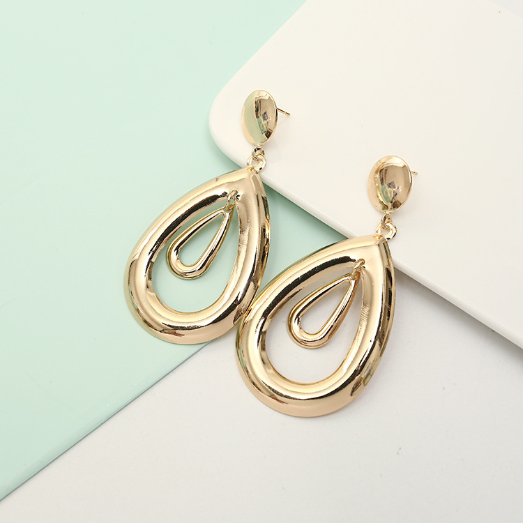 New Simple Style Metal Geometric Drop Earrings display picture 2