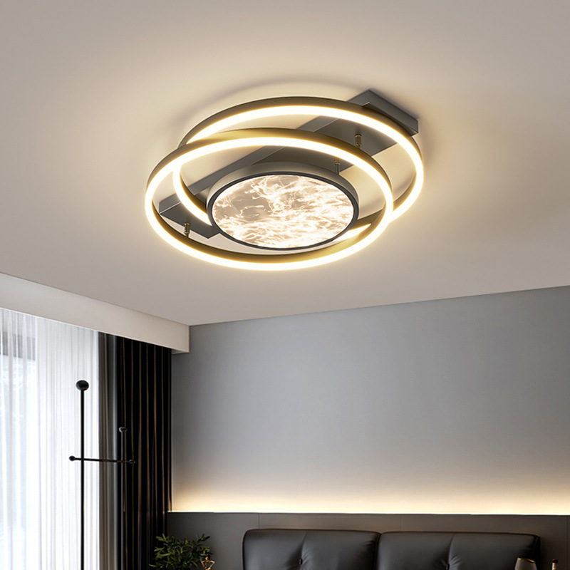 Luz de techo de la sala de estar italiana minimalista lujosa alta nube sensación de niebla luz principal de espectro completo de protección de ojos lámparas de habitación