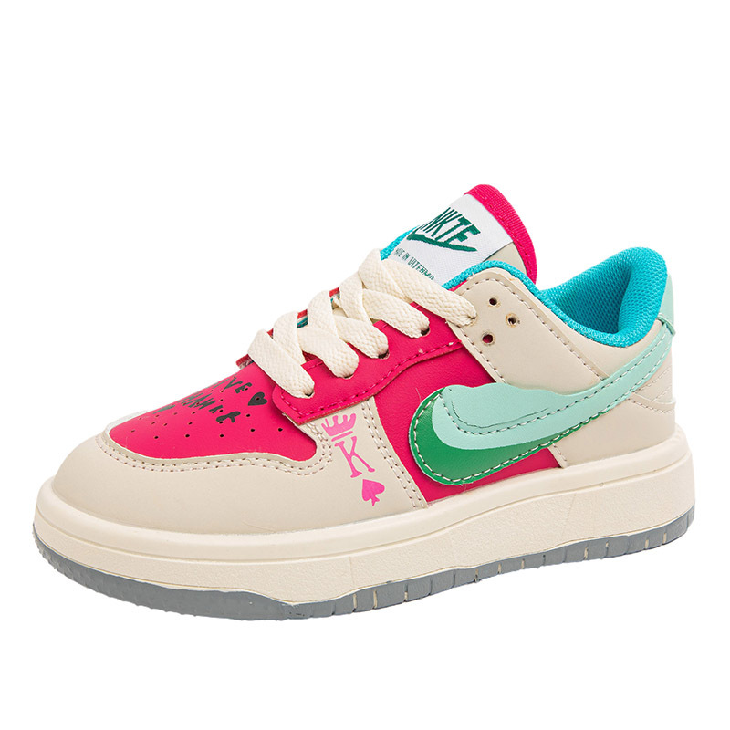 Zapatos de deporte de pato mandarín de corte bajo para niñas 2025 otoño nuevos zapatos deportivos altos para niños AJ moda para niños zapatos para niños de todo fósforo