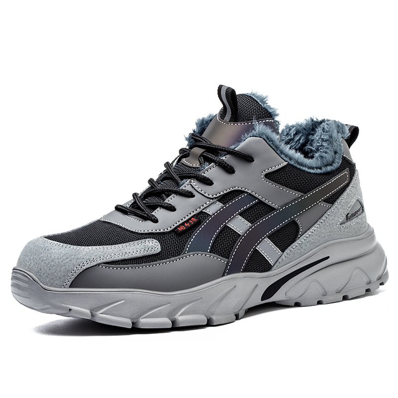 Zapatos de seguro laboral para hombres, anti-rotura, anti-perforación, ligero, desodorante, transpirable, resistente al desgaste, aislamiento de trabajo, zapatos de seguridad en el sitio de construcción, universal en todas las estaciones