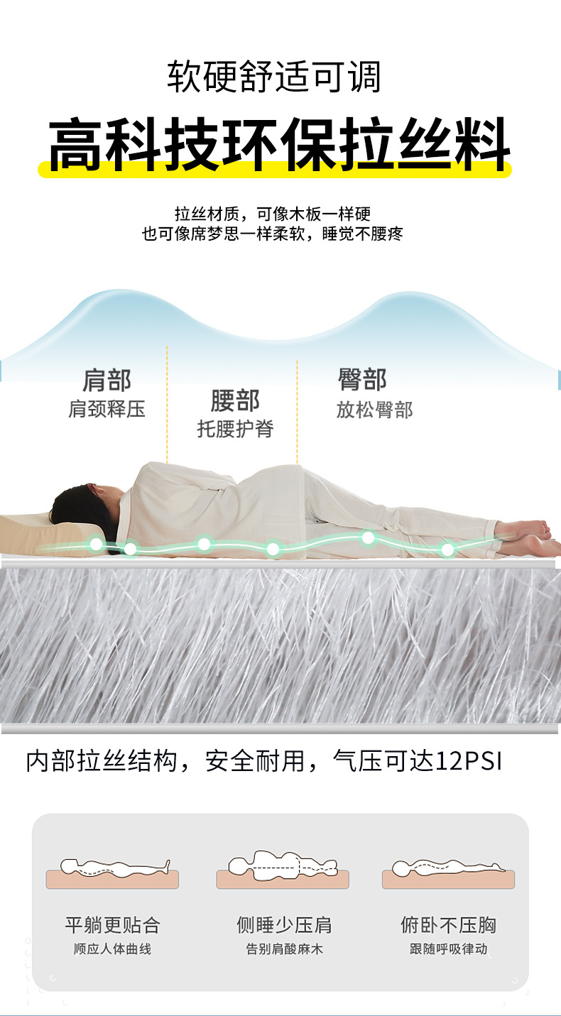 Xiaopeng G7 Car Inflatable Bed Thickeneded Sleeping Pad Travel Mattress Car Sleeping Artifact Car Outdoor Inflatable Pad