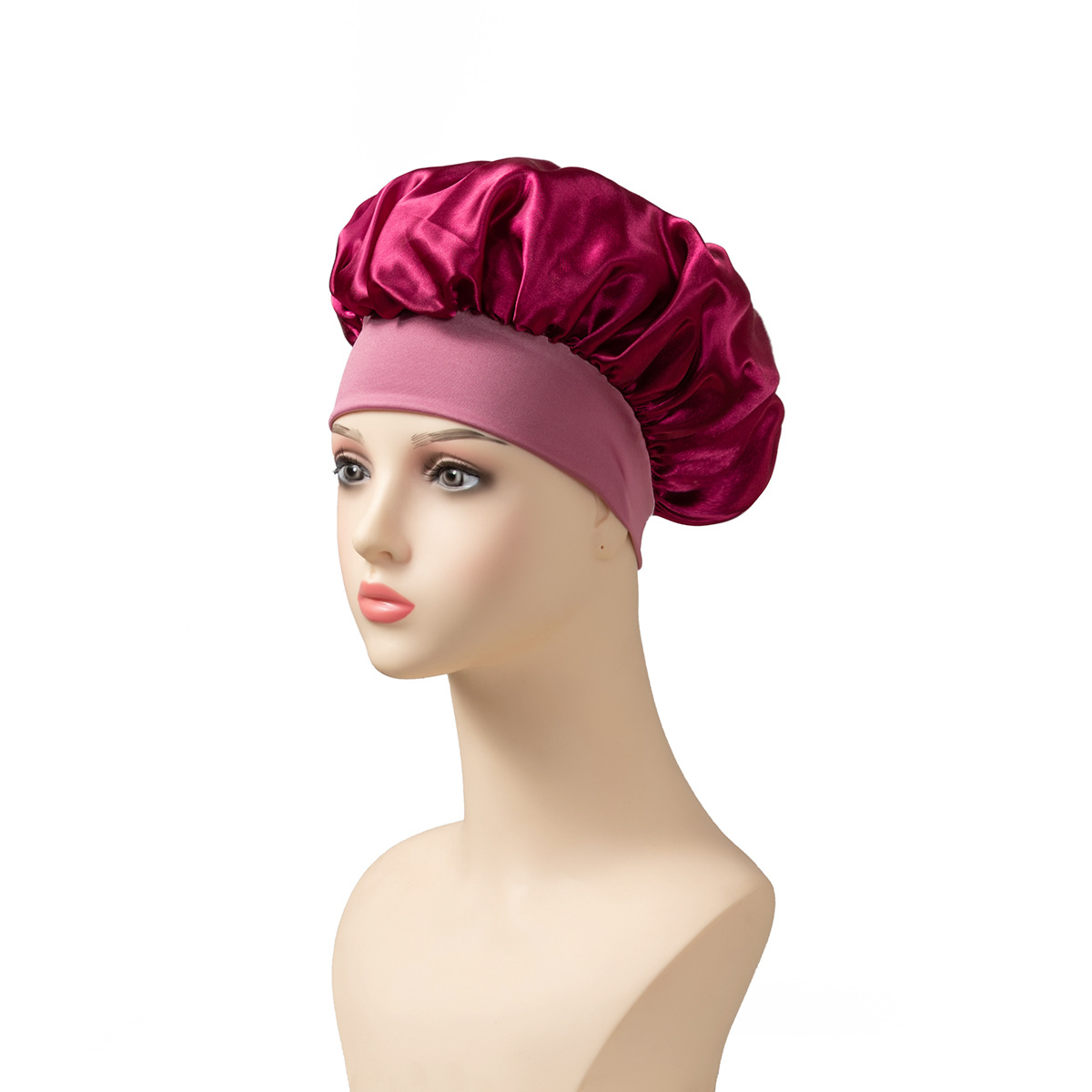 Amazon transfronterizo amplio borde alto elástico sombrero de dormir sombrero de quimioterapia sombrero para el cabello sombrero para el cabello seco