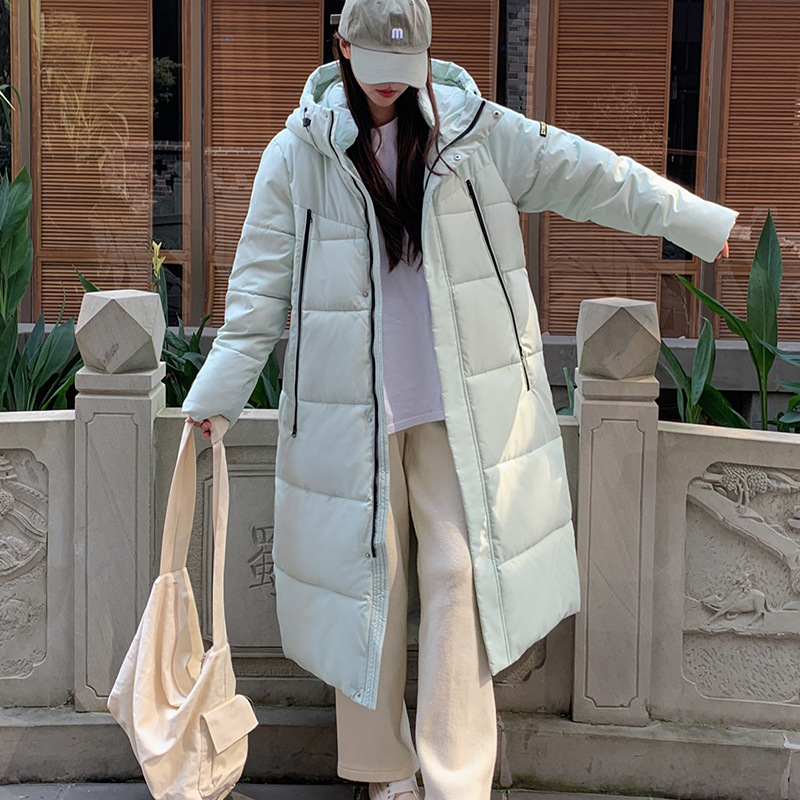 2024 nueva ropa de algodón de invierno mujer suelta ropa de pan de estudiante chaqueta de algodón larga mujer abrigo grueso