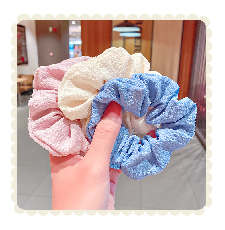 Simple Solid Color Hair Scrunchies Wholeslae display picture 5