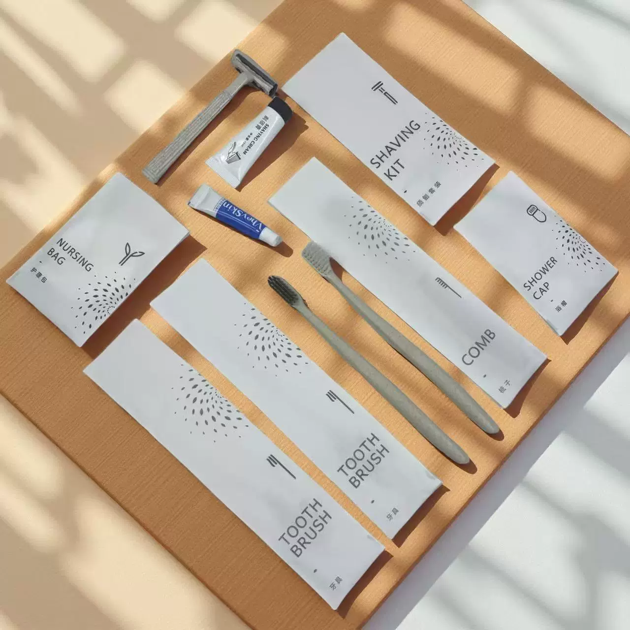 星级酒店一次性牙刷洗漱用品套装宾馆民宿牙具拖鞋全套厂家批发