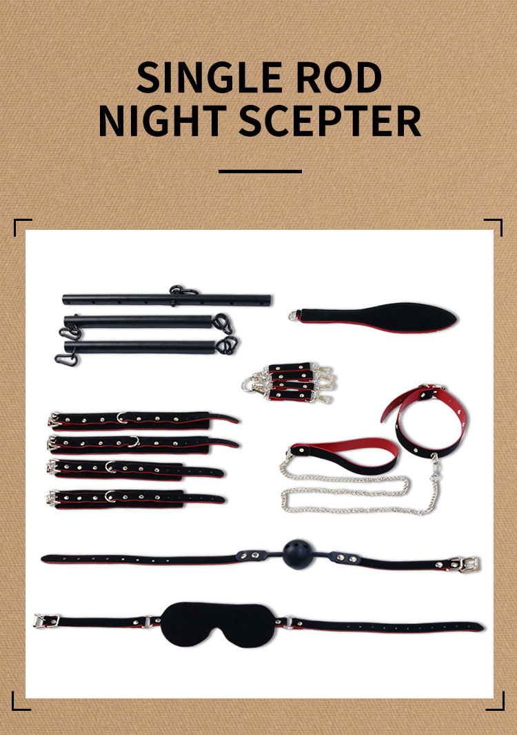 PU Leather Bondage Restraint Set with Detachable Cuffs and Mouth Ball Gag — detail image 30