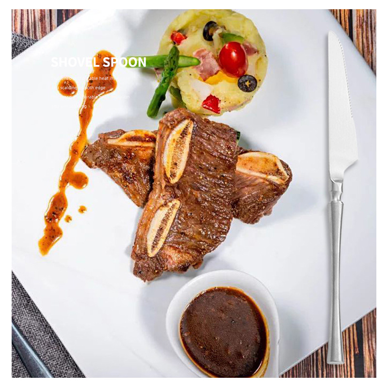 Factory direct sales stainless steel cutlery, fork, and spoon tableware, Western food, dessert, fruit coffee, 304 small waist cutlery, fork and spoon set